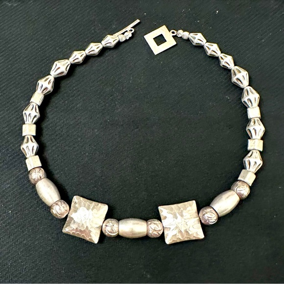 Hand Crafted Jewelry - Hand Crafted Unique Earth “One of a Kind” Sterling Silver Choker.